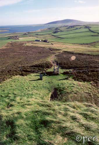 Wide-angled view from Cuween hill cairn...